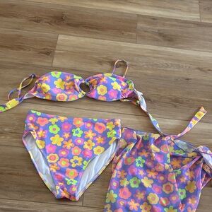 Floral Swim Set - Pink, Yellow, Green